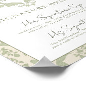 Sage Green Perfect Pear Signature Drinken Sign Poster (Hoek)