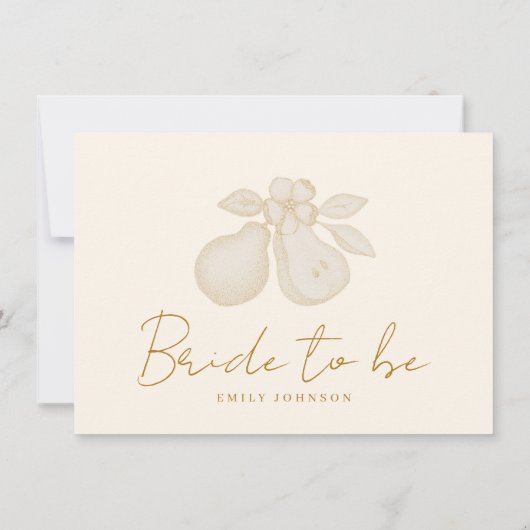 Sage Green Perfect Pear Vrijgezellenfeest Advies K Kaart (Achterkant)