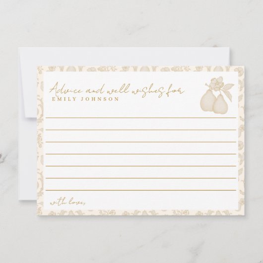 Sage Green Perfect Pear Vrijgezellenfeest Advies K Kaart (Voorkant)