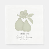Sage Green Perfect Pear Vrijgezellenfeest servet (Voorkant)