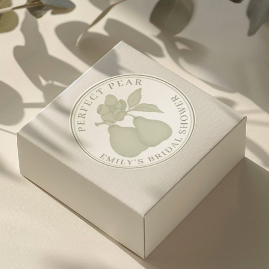 Sage Green Perfect Pear Vrijgezellenfeest Stickers