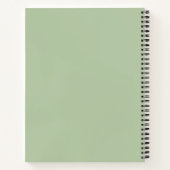 Sage Green Personal Family Recipbook Cookbook Notitieboek (Achterkant)