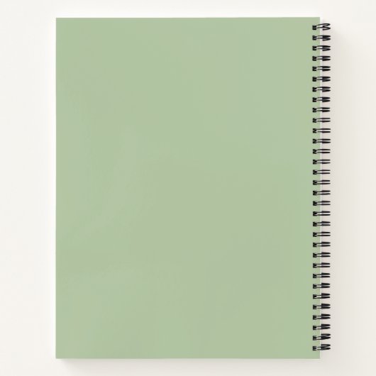 Sage Green Personal Family Recipbook Cookbook Notitieboek (Achterkant)