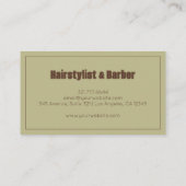 Sage Green Personalized Monogram Letter Name Visitekaartje (Achterkant)