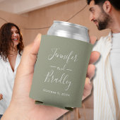 Sage Green Personalized Wedding Blikjeskoeler