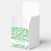 Sage Green Personalized Wedding Box Bedankdoosjes (Geopend)