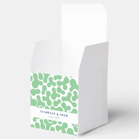 Sage Green Personalized Wedding Box Bedankdoosjes (Geopend)