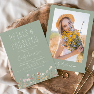 Sage Green Petals & Prosecco Wildflower Foto