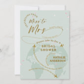 Sage Green Petals Reizen naar Mrs Vrijgezellenfees Kaart (Voorkant)