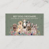 Sage green PetSitter dog veterinary framed Paws Visitekaartje (Voorkant)