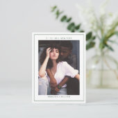 Sage Green Photo Wedding Save the Date Invitation Briefkaart (Staand voorkant)