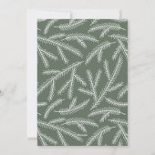 Sage Green | Pine Branch Merry-kerstfoto Feestdagenkaart (Achterkant)