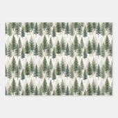 Sage Green Pine Tree Inpakpapier Vel (Voorkant 3)