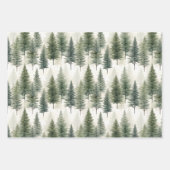 Sage Green Pine Tree Inpakpapier Vel (Voorkant)