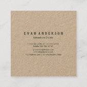 Sage Green Pine Trees Bossen Vierkante Visitekaartje (Achterkant)