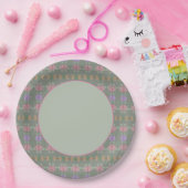 Sage Green Pink en Mauve Papieren Bordje (Feest)