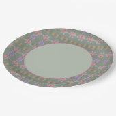 Sage Green Pink en Mauve Papieren Bordje (Gekanteld)