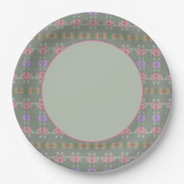 Sage Green Pink en Mauve Papieren Bordje