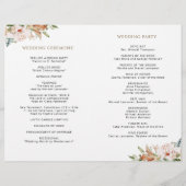 Sage Green Pink Floral Wedding Ceremony Programme (Achterkant)