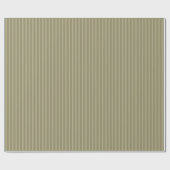 Sage Green Pinstriped Eenvoudig Modern Land Cadeaupapier (Vlak)