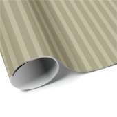 Sage Green Pinstriped Eenvoudig Modern Land Cadeaupapier (Rol Hoek)