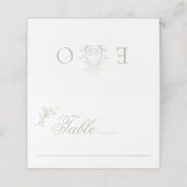 sage green  plaatskaartje (Buitenkant ongevouwen)