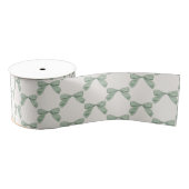 Sage Green Plaid Bow Elegant Neutraal Baby shower Grosgrain Lint (Spoel)