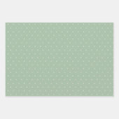 Sage Green Plaid Bow Elegant Neutraal Baby shower Inpakpapier Vel (Voorkant 3)