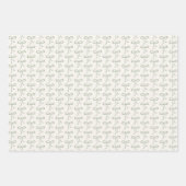 Sage Green Plaid Bow Elegant Neutraal Baby shower Inpakpapier Vel (Voorkant 2)