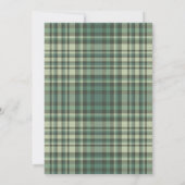 Sage Green Plaid Pattern Ramadan Iftar Invitation Kaart (Achterkant)