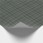 Sage Green Plaid Valentijn | Moderne boerderij Cadeaupapier (Hoek)