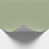 Sage Green Plain Solid Color  Cadeaupapier (Hoek)