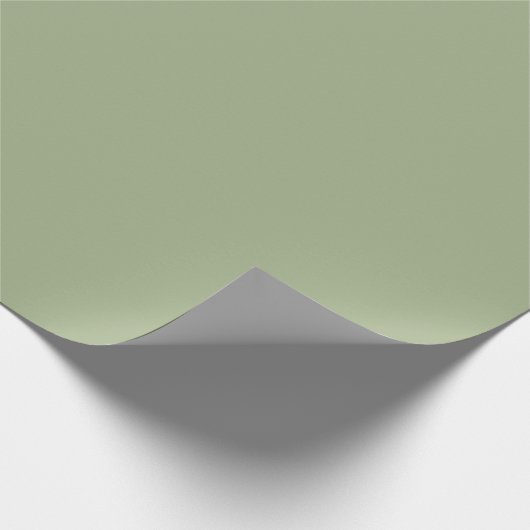 Sage Green Plain Solid Color  Cadeaupapier (Hoek)