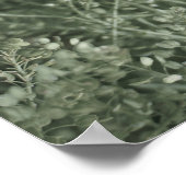  Sage Green Plant Life in Wilde Foto Poster (Hoek)