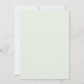 Sage Green Poetic Spring Wedding Kaart (Achterkant)