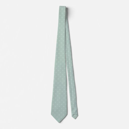 Sage Green Polka-Dot Necktie Stropdas (Voorkant)