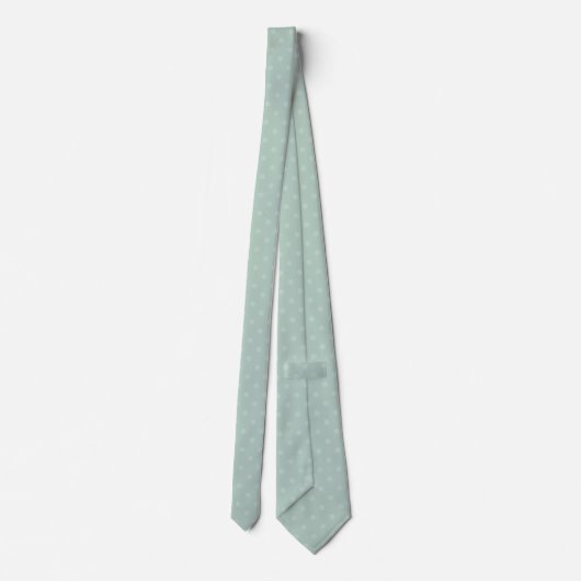 Sage Green Polka-Dot Necktie Stropdas (Achterkant)