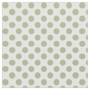 Sage Green Polka Dot Pattern Fabric Stof