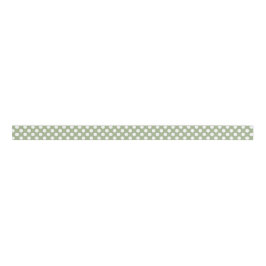 Sage Green Polka Dot Ribbon Grosgrain Lint