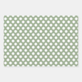 Sage Green Polka Dot Wrapping Paper Sheet Set 3 (Voorkant 3)