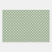 Sage Green Polka Dot Wrapping Paper Sheet Set 3 (Voorkant 3)