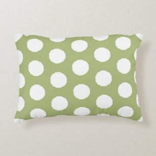 Sage Green Polka Dots Accent Kussen