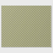 Sage Green Polka Dots Cadeaupapier (Vlak)