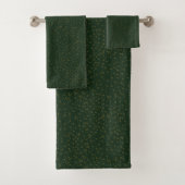 Sage Green Polka Dots Modern Pattern Bad Handdoek (Insitu)
