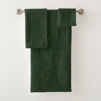 Sage Green Polka Dots Modern Pattern Bad Handdoek