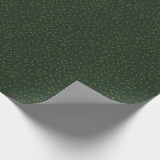 Sage Green Polka Dots Modern Pattern Cadeaupapier (Hoek)