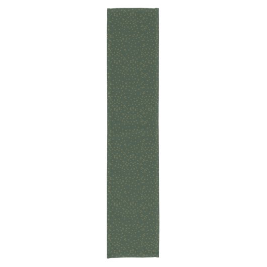 Sage Green Polka Dots Modern Pattern Korte Tafelloper (Voorkant)