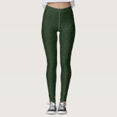 Sage Green Polka Dots Modern Pattern Leggings (Voorkant)