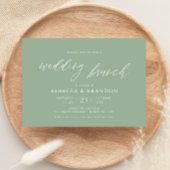 Sage Green Post Wedding Brunch Uitnodiging