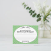 Sage Green PRAYERS VOOR ONS Baby shower Informatiekaartje (Staand voorkant)